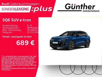 Audi Audi SQ6 SUV e-tron EDITION ONE BLUE+WINTERRÄDER+AHK+ im Auto Abo von Null-Leasing