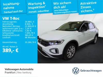 VW Volkswagen T-Roc 2.0 TDI DSG Goal Navi AHK Sprachbedienung Rückfahrkamera DAB+ im Auto Abo von LeasingMarkt.de