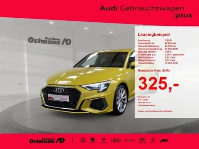 Audi Audi A3 Sportback 30 TDI S-Line AHK ACC 18 CarPlay im Auto Abo von LeasingTime