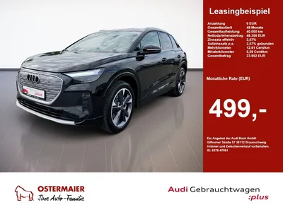 Audi Audi Q4 e-tron 55 QUATTRO SONOS.WÄRMEPUMPE.ACC.LM20 im Leasing von Null-Leasing