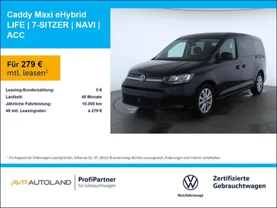 VW Volkswagen Caddy Maxi eHybrid LIFE | 7-SITZER | NAVI | ACC im Leasing von Null-Leasing