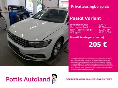 VW Volkswagen Passat Variant 2.0 TDI DSG BUSINESS PANO NAVI KA im Leasing von Null-Leasing