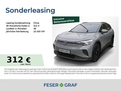 VW Volkswagen ID.4 Pro ACC AHK App-Connect LED Navi PDC Sitzh. im Leasing von LeasingMarkt.de