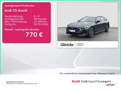 Audi Audi S5 Avant TFSI S tronic Exclusive TechPro Pano Si im Leasing von Null-Leasing