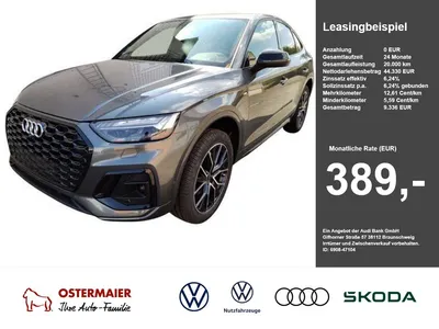 Audi Audi Q5 Sportback S-LINE BLACK 2.0TDI 204PS NP.80T.MA im Leasing von Null-Leasing