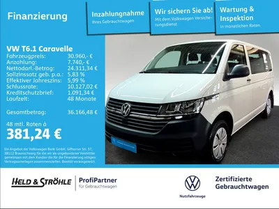 VW Volkswagen T6.1 Caravelle 2.0 TDI 9SITZE PDC 3Z-CLIMATRONIC im Leasing von Null-Leasing