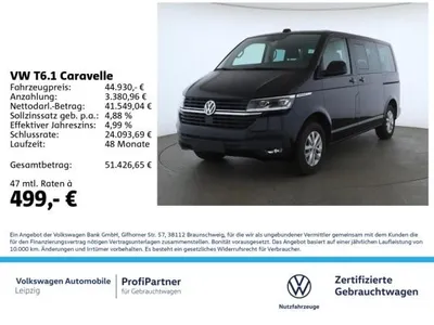 VW Volkswagen T6.1 Caravelle KR *LED*NAVI*2xSchiebetür*PDC* im Auto Abo von LeasingMarkt.de