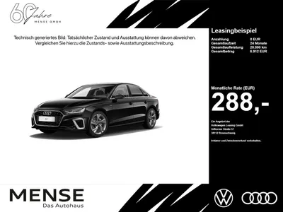 Audi Audi A4 Limousine 40 TFSI S tronic S line Navi Kamera im Leasing von Null-Leasing