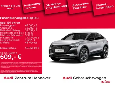 Audi Audi Q4 45 e-tron Sportback Head-Up-Display virtual im Auto Abo von Null-Leasing