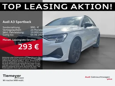 Audi Audi A3 Sportback 40 TFSIe ADVANCED LM18 HuD SONOS AH im Leasing von Null-Leasing