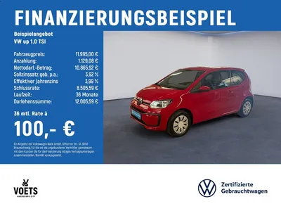 VW Volkswagen up 1.0 TSI Move KAM+GRA+PDC+KLIMA im Leasing von Null-Leasing