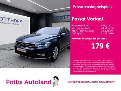 VW Volkswagen Passat Variant 1.5 TSI DSG BUSINESS AHK NAVI KAM im Leasing von Null-Leasing
