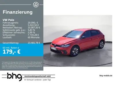 VW Volkswagen Polo Life 1,0 l TSI OPF *CARPLAY*AHK*KLIMA* im Leasing von Null-Leasing