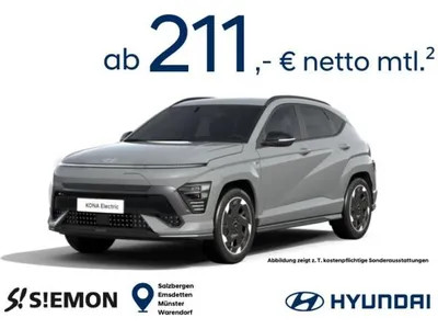 Hyundai Hyundai Kona Elektro N-Line ⚡ 65,4kWh ⚡ sofort verfügbar ⚡ elektr. Heckklappe ⚡ V2L-Paket ⚡ andere Farben möglich im Auto Abo von LeasingMarkt.de