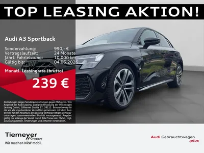 Audi Audi A3 Sportback 35 TDI S LINE LED KAMERA NAVI+ SPOR im Leasing von Null-Leasing