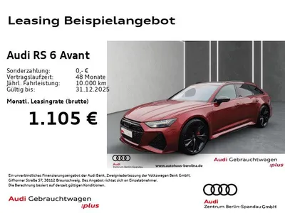 Audi Audi RS6 Avant *PANO*StdHz*HD-MATRIX*HuD*B&O*RS-AGA* im Auto Abo von Null-Leasing