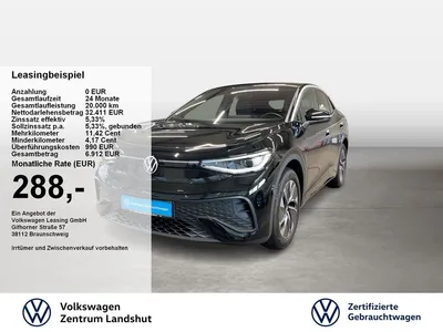 VW Volkswagen ID.5 Pure 2xKlima ACC AUT Akustikglas KlimaA LED im Auto Abo von Mobile.de