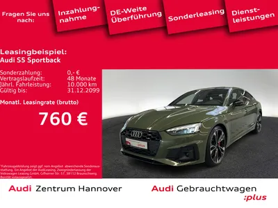 Audi AUDI S5 Sportback quattro 3.0 TDI Laser Pano Kamera virtual im Auto Abo von Null-Leasing