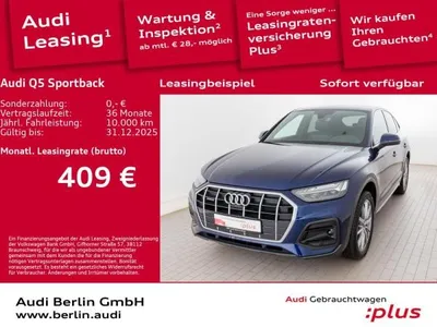 Audi Audi Q5 Sportback advanced 40 TFSI qu.S tr. AHK STDHZG im Auto Abo von LeasingMarkt.de