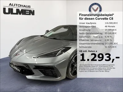 Chevrolet Corvette C8 Stingray Cabriolet 3LT Lift MR-Fahrwerk im Auto Abo von Null-Leasing