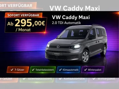 VW Volkswagen Caddy Maxi TDI DSG 7-Sitzer Winterpaket|ACC|Kamera|Sofort Verfügbar! im Leasing von LeasingMarkt.de