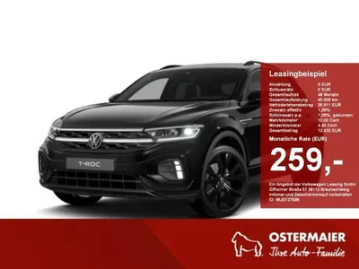 VW Volkswagen T-Roc R-Line 1.5TSI DSG AHK,IQ.LIGHT,KEYLESS,NAVI,19ALU,KAMERA im Auto Abo von LeasingMarkt.de