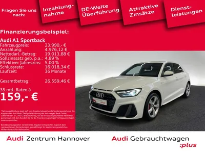 Audi Audi A1 Sportback S line 25 TFSI Kamera LED Teilleder im Auto Abo von Null-Leasing
