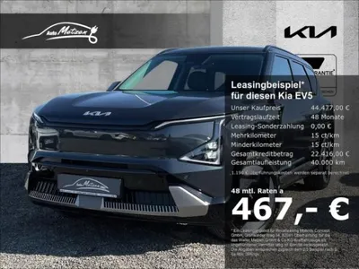 Kia Kia EV5 81,/h Earth P2/P4 StandHZG Navi Digitales Cockpit 360 Kamera LED ACC El. Heckklappe im Leasing von LeasingMarkt.de