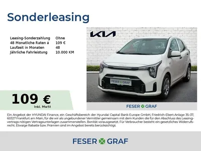 Kia Kia Picanto PE2 1.0 GDI CORE Navi Klima Tempomat PDC im Leasing von Null-Leasing