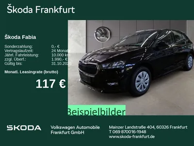 Skoda Skoda Fabia Essence 1,0 MPI 59 kW 5-Gang-Schaltgetrieb im Leasing von Null-Leasing