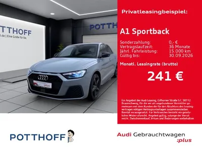 Audi Audi A1 Sportback 25 TFSI PDC SITZHZG KLIMA LED im Leasing von Null-Leasing