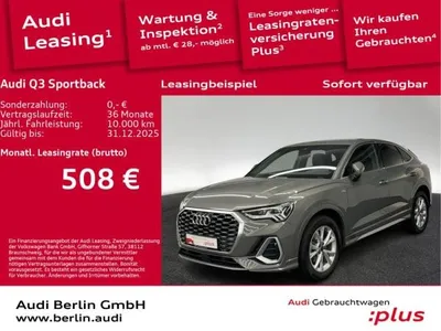 Audi Audi Q3 Sportback S line 35 TDI S tr. RFK NAVI MATRIX im Auto Abo von LeasingMarkt.de
