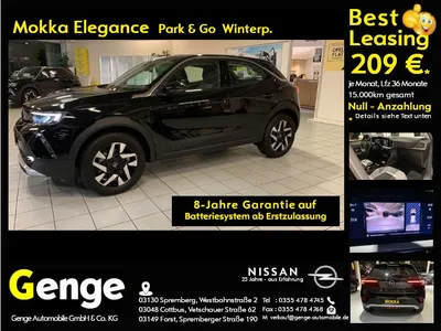 Opel Opel Mokka-e Elegance, Park & Go-Paket, Winter-Paket, im Leasing von Null-Leasing