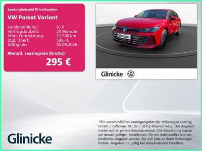 VW Volkswagen Passat Variant 2.0 TDI DSG 4M Elegance AHK STH D im Leasing von Null-Leasing