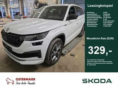 Skoda Skoda Kodiaq SPORTLINE 2.0TDI DSG 200PS.MATRIX.NAV.AHK im Leasing von Null-Leasing