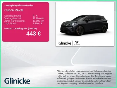 Cupra Cupra Raval Endurance Edition Dynamic Plus 155 kW (211 im Leasing von Null-Leasing