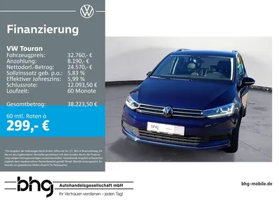 VW Volkswagen Touran Comfortline 2,0 TDI DSG im Leasing von Null-Leasing