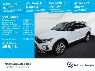 VW Volkswagen T-Roc 2.0 TDI DSG Goal Navi LEDPlus DAB+ FrontAssist im Auto Abo von LeasingTime