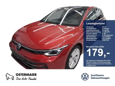 VW Volkswagen Golf VIII STYLE 2.0TDI 150PS DSG ACC.5J-G.AREA-V im Leasing von Null-Leasing