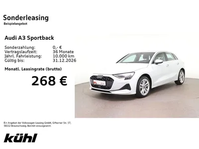 Audi Audi A3 Sportback TDI S tronic advanced MMI+/Navi+/Ka im Leasing von Null-Leasing
