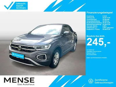 VW Volkswagen T-Roc Cabriolet 1.5 TSI DSG Style Goal CarPlay im Leasing von Null-Leasing