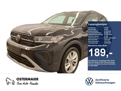 VW Volkswagen T-Cross LIFE 1.0TSI 95PS NAVIPRO.KAMERA.LED.SHZG im Leasing von Null-Leasing