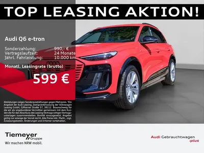 Audi Audi Q6 e-tron 2x S LINE LM20 PANO HuD S-SITZE BuO im Leasing von Null-Leasing