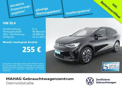 VW Volkswagen ID.4 Pure 125kW WärmePu NaviPro IQ.LIGHT ACC im Auto Abo von Null-Leasing