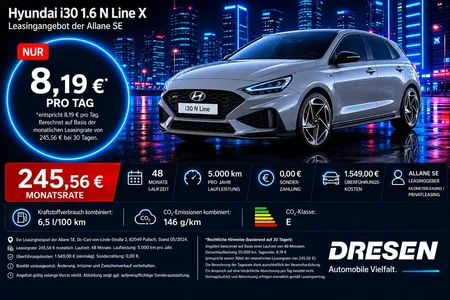 Hyundai Hyundai i30 1.6 N Line X I Automatik I Navi I LED I Sitz im Leasing von Null-Leasing