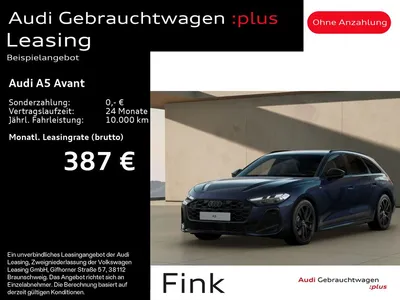 Audi Audi A5 Avant e-hybrid quattro S-Line AHK Kamera im Leasing von Null-Leasing