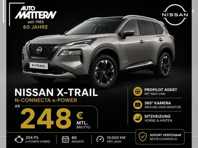 Nissan Nissan X-Trail Nissan X-Trail e-POWER N-Connecta | 204 PS | Winterpaket| Leder| 248€ Leasing im Leasing von LeasingMarkt.de
