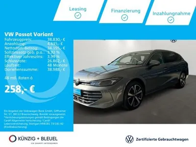 VW Volkswagen Passat Variant Business 1,5 TSI eHybr.*Nav*AHK*Kam*Keyless* im Auto Abo von LeasingMarkt.de