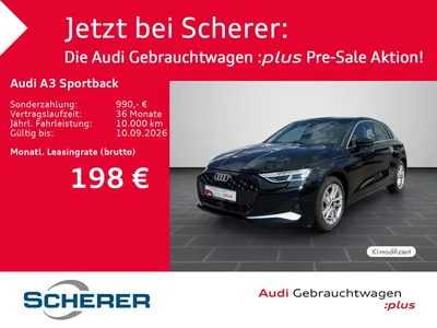 Audi Audi A3 Sportback Advanced TDI S tronic RFK LED SHZ M im Leasing von Null-Leasing