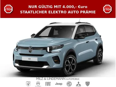 Citroen Citroën C3 E-C3 TEAM D ELEKTRO /  !! INKL. 4.000,- € Elektro-Prämie als Anzahlung - Privat !! / FREI KONFIGURIE im Auto Abo von LeasingTime